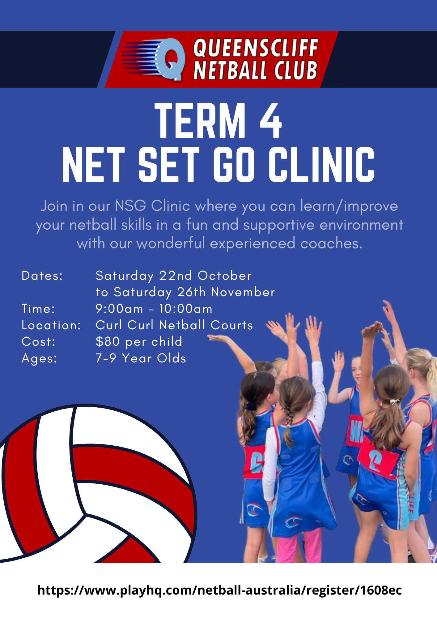 Term 4 Net Set Go Clinic Queenscliff Netball Club